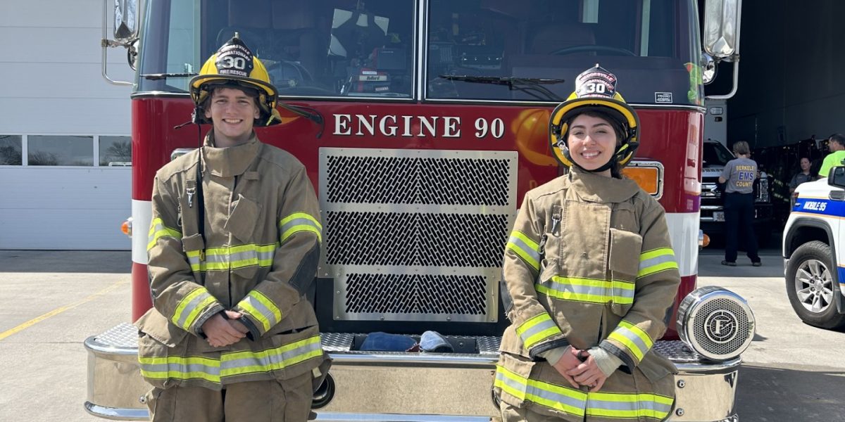 Hedgesville Seniors Wyatt Montgomery and Lauren Elliot at Hedgesville Fire