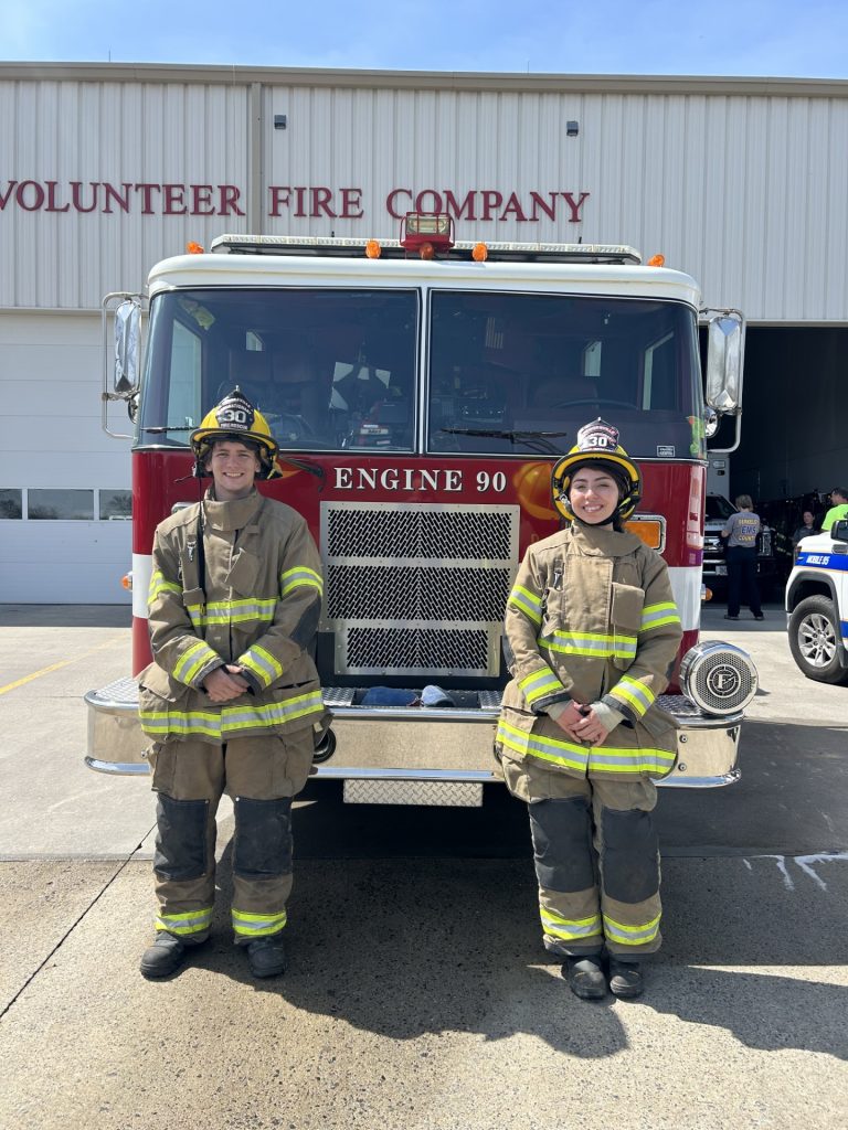 Hedgesville Seniors Wyatt Montgomery and Lauren Elliot at Hedgesville Fire