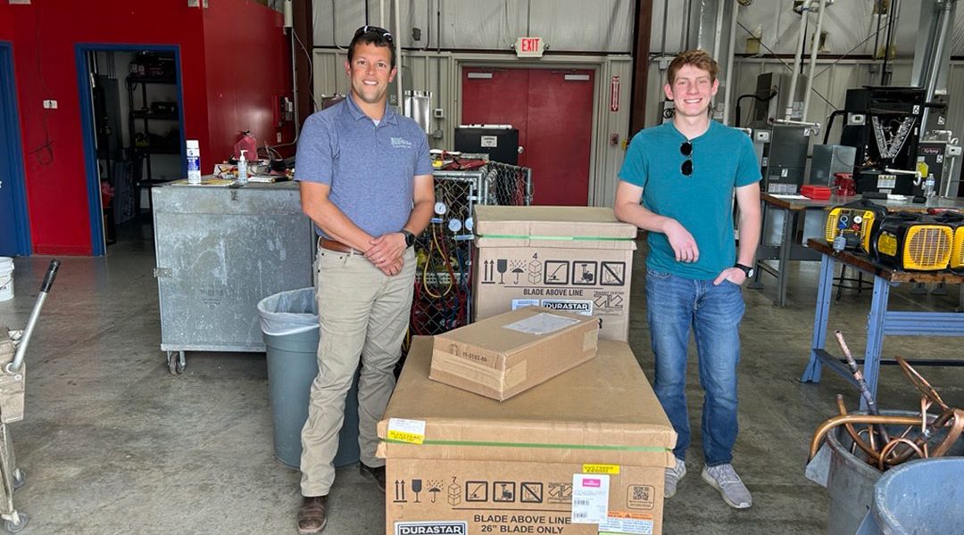 Refrigeration unit donated by Blauch Brothers.