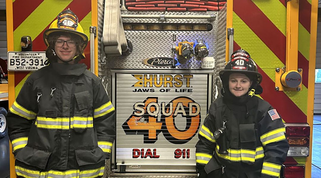 Firefighting students on co-op